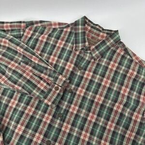 Abercrombie & Fitch Mens Plaid Button Up Shirt Long Sleeve‎ Big Shirt Green Navy